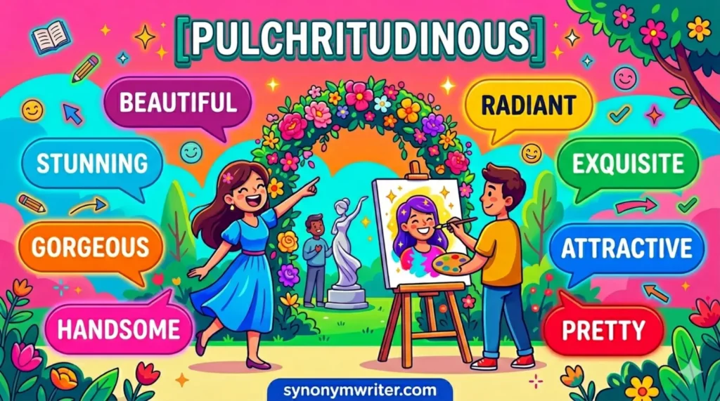 Synonyms of Pulchritudinous with Meanings & Examples