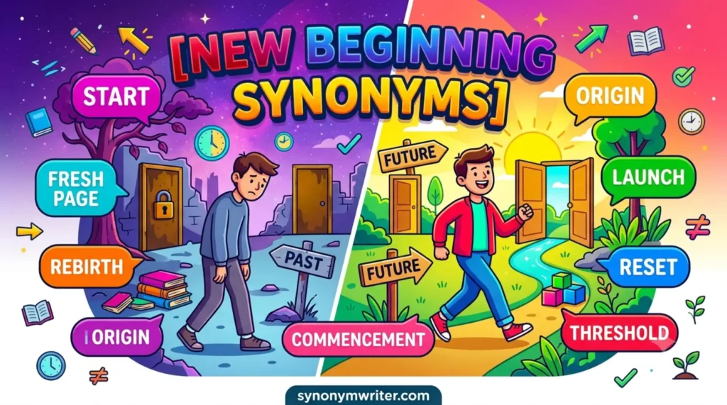 New Beginning Synonyms List with Meanings and Uses