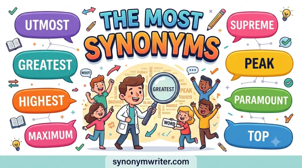The Most Synonym: Best List for Students & Writers