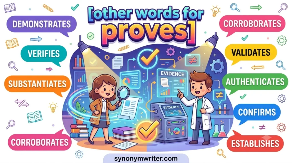 Other Words for Proves: Complete Synonym List