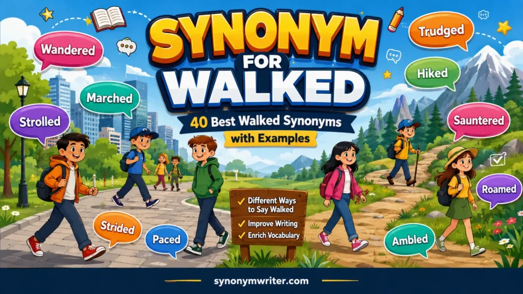 Synonym for Walked: 40 Best Walked Synonyms with Examples