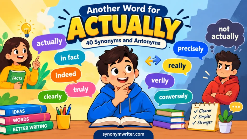 Another Word for Actually: 40 Synonyms and Antonyms