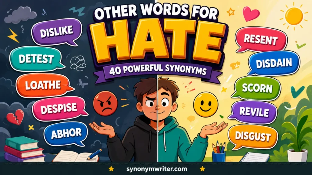 Other Words for Hate: 40 Powerful Synonyms