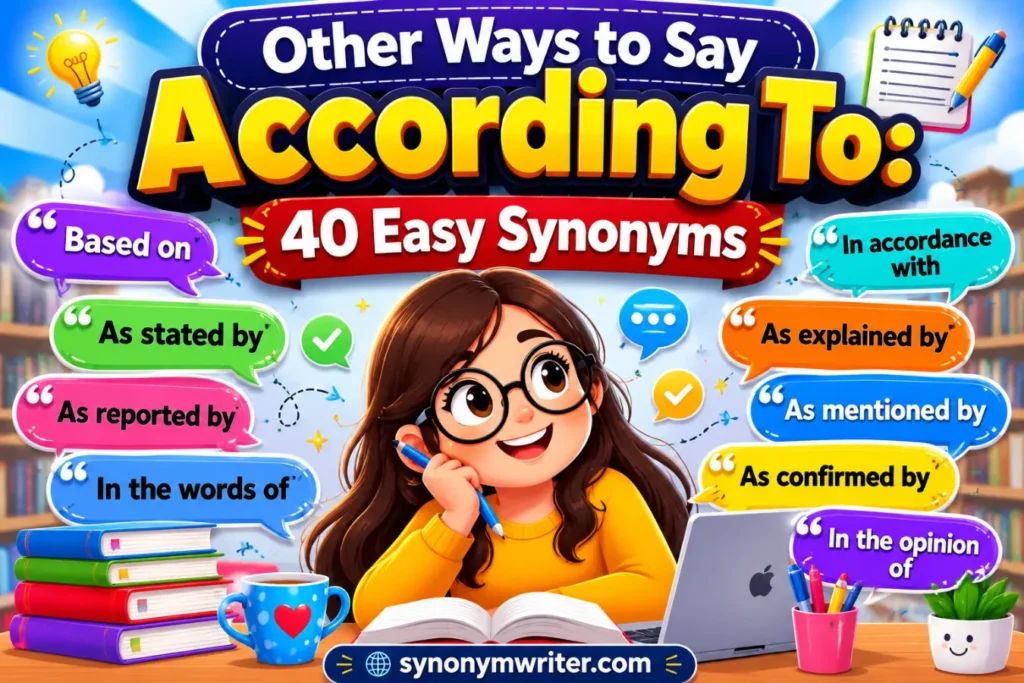 Other Ways to Say According To: 40 Easy Synonyms