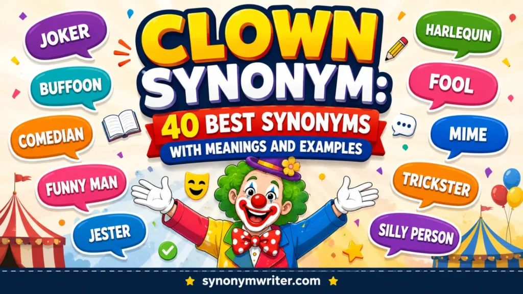 Clown Synonym: 40 Best Synonyms with Meanings and Examples