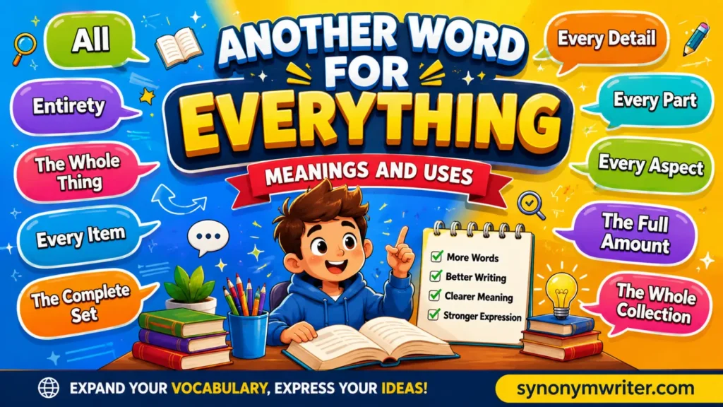 Another Word for Everything: Meanings and Uses