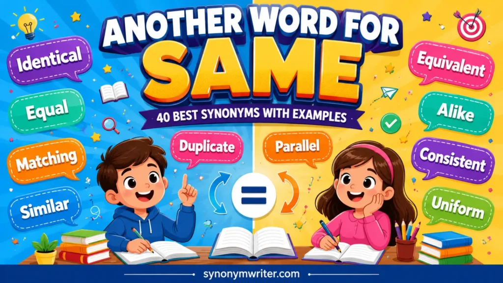 Another Word for Same: 40 Best Synonyms with Examples