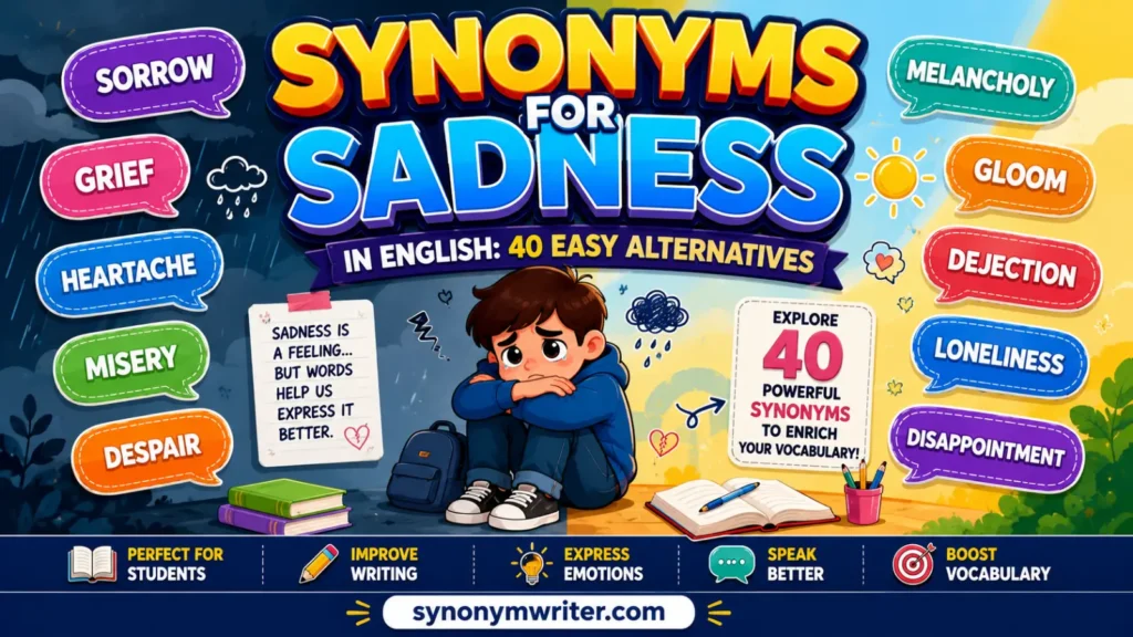 Synonyms for Sadness in English: 40 Easy Alternatives