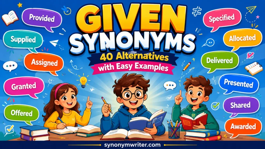 Given Synonyms: 40 Alternatives with Easy Examples