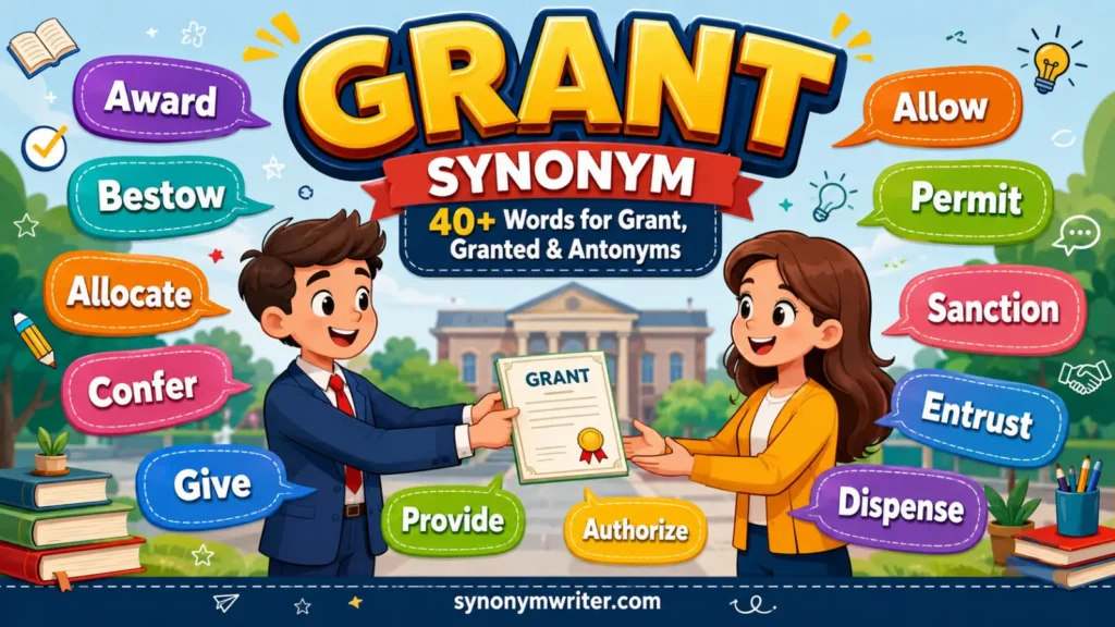 Grant Synonym: 40+ Words for Grant, Granted & Antonyms