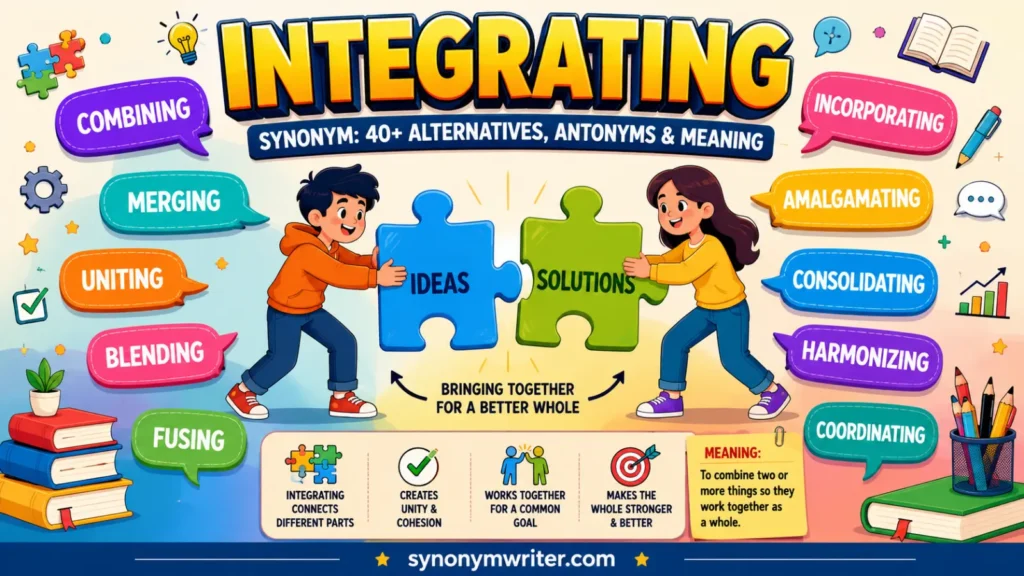 Integrating Synonym: 40+ Alternatives, Antonyms & Meaning