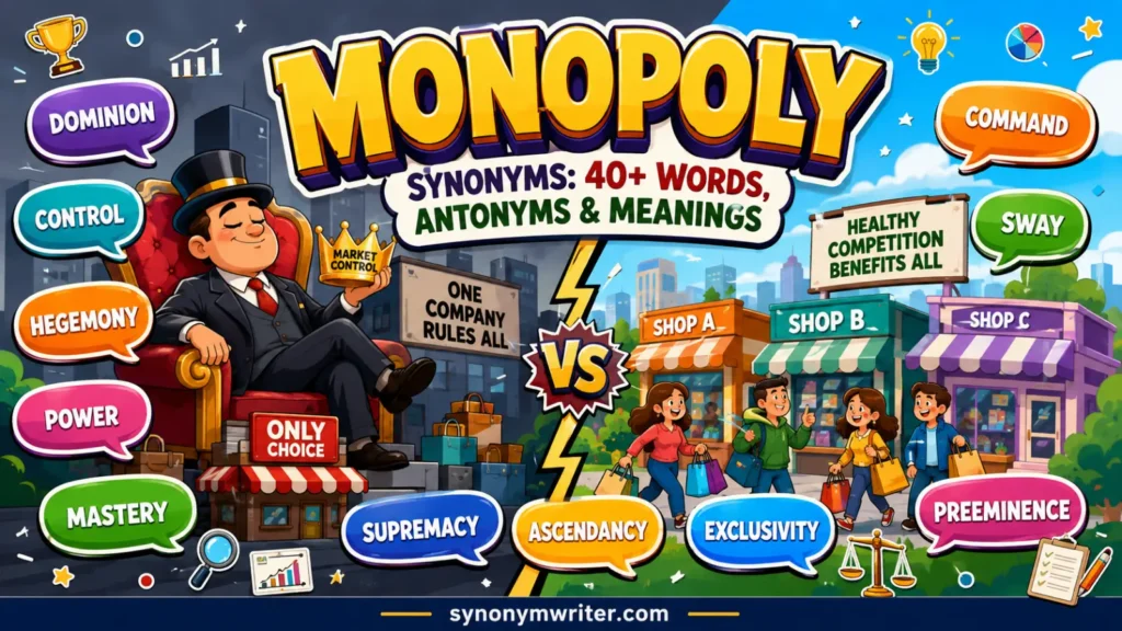 Monopoly Synonyms: 40+ Words, Antonyms & Meanings