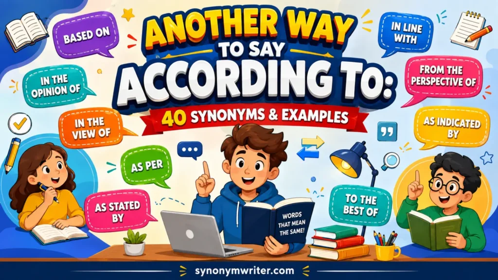 Another Way to Say According To: 40 Synonyms & Examples