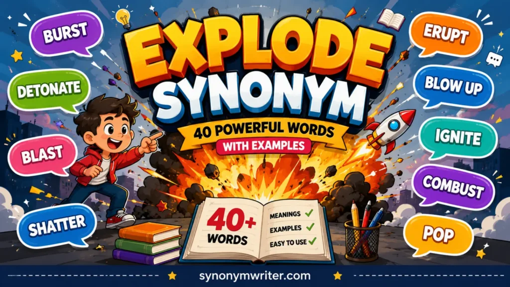 Explode synonym: 40 powerful words with examples