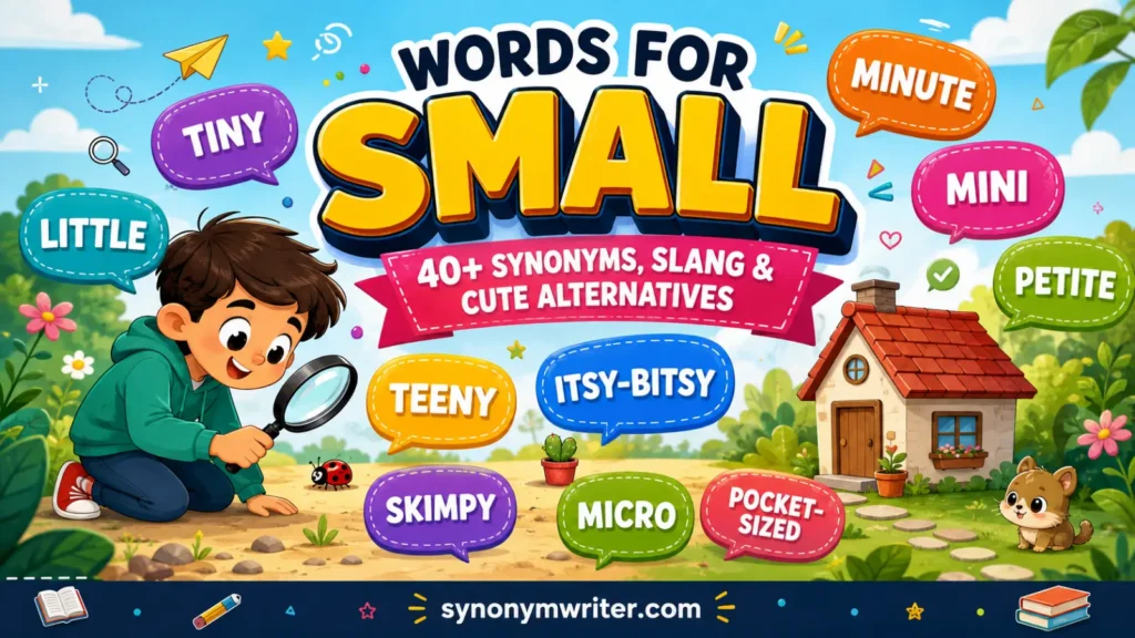 Words for Small: 40+ Synonyms, Slang & Cute Alternatives