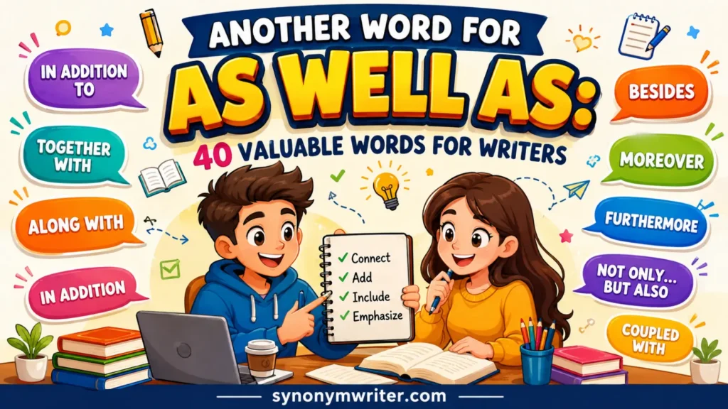 Another Word for As Well As: 40 Valuable Words for Writers