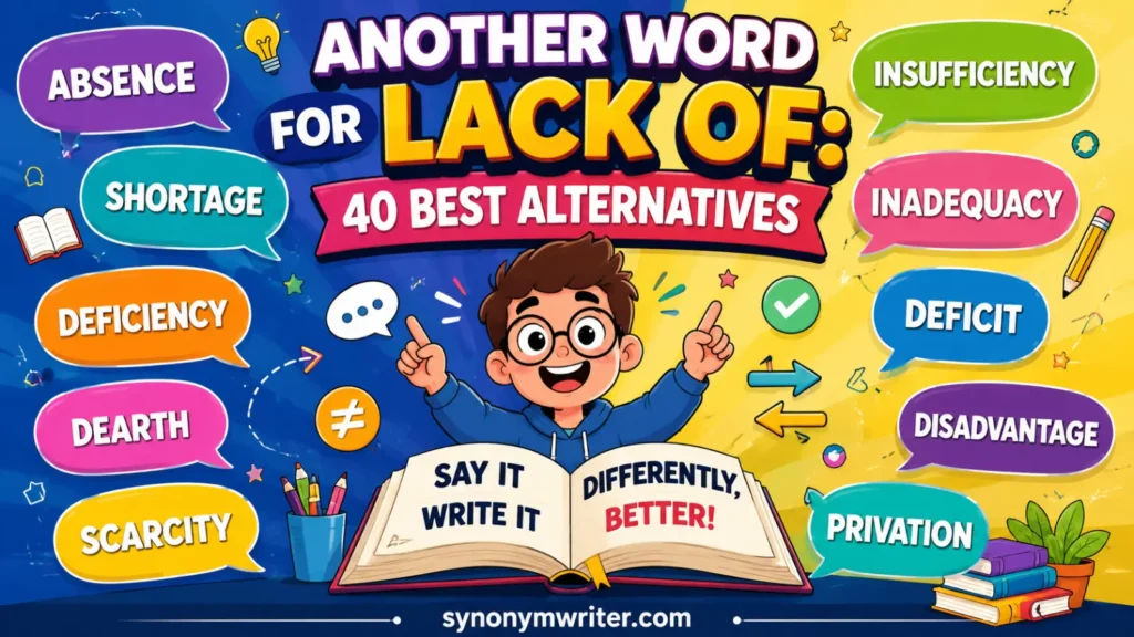 Another word for lack of: 40 Best Alternatives