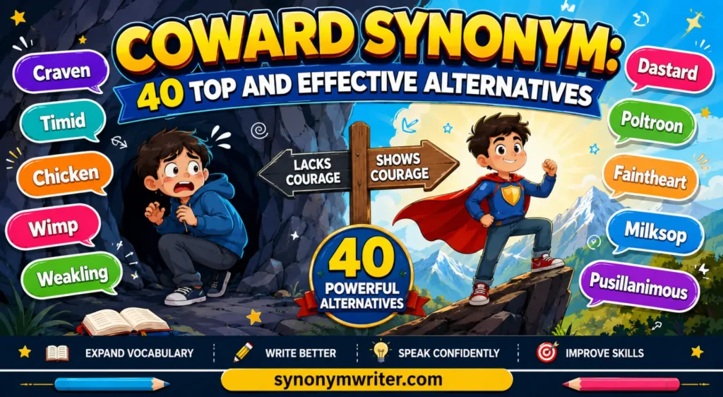 Coward Synonym: 40 Top and Effective Alternatives
