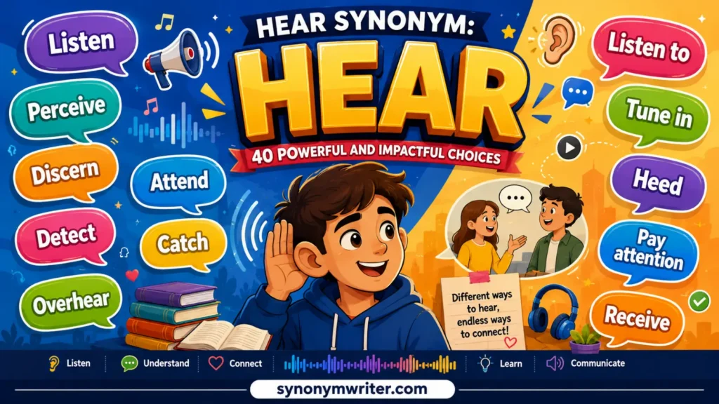 Hear Synonym: 40 Powerful and Impactful Choices