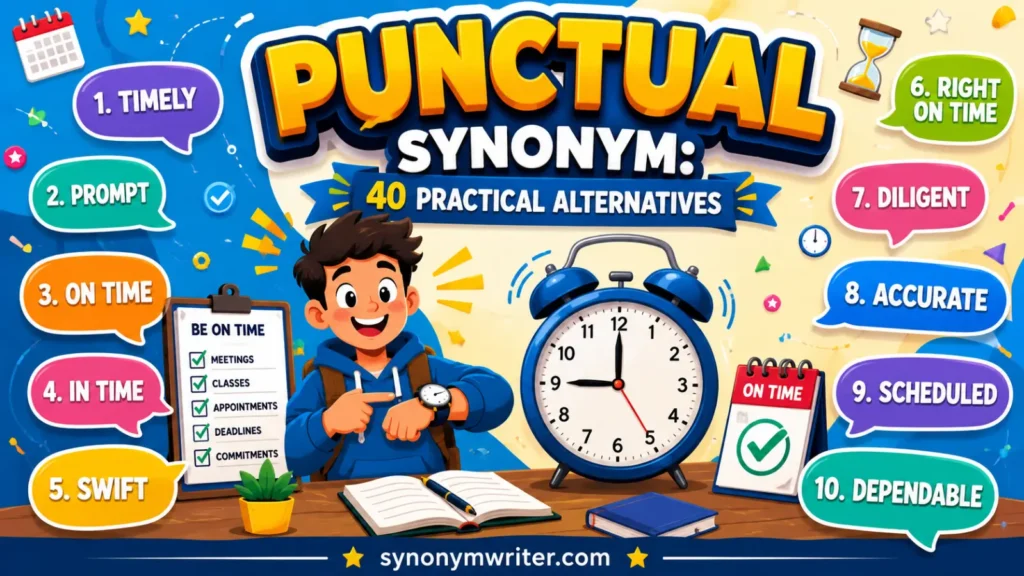 Punctual Synonym: 40 Practical Alternatives